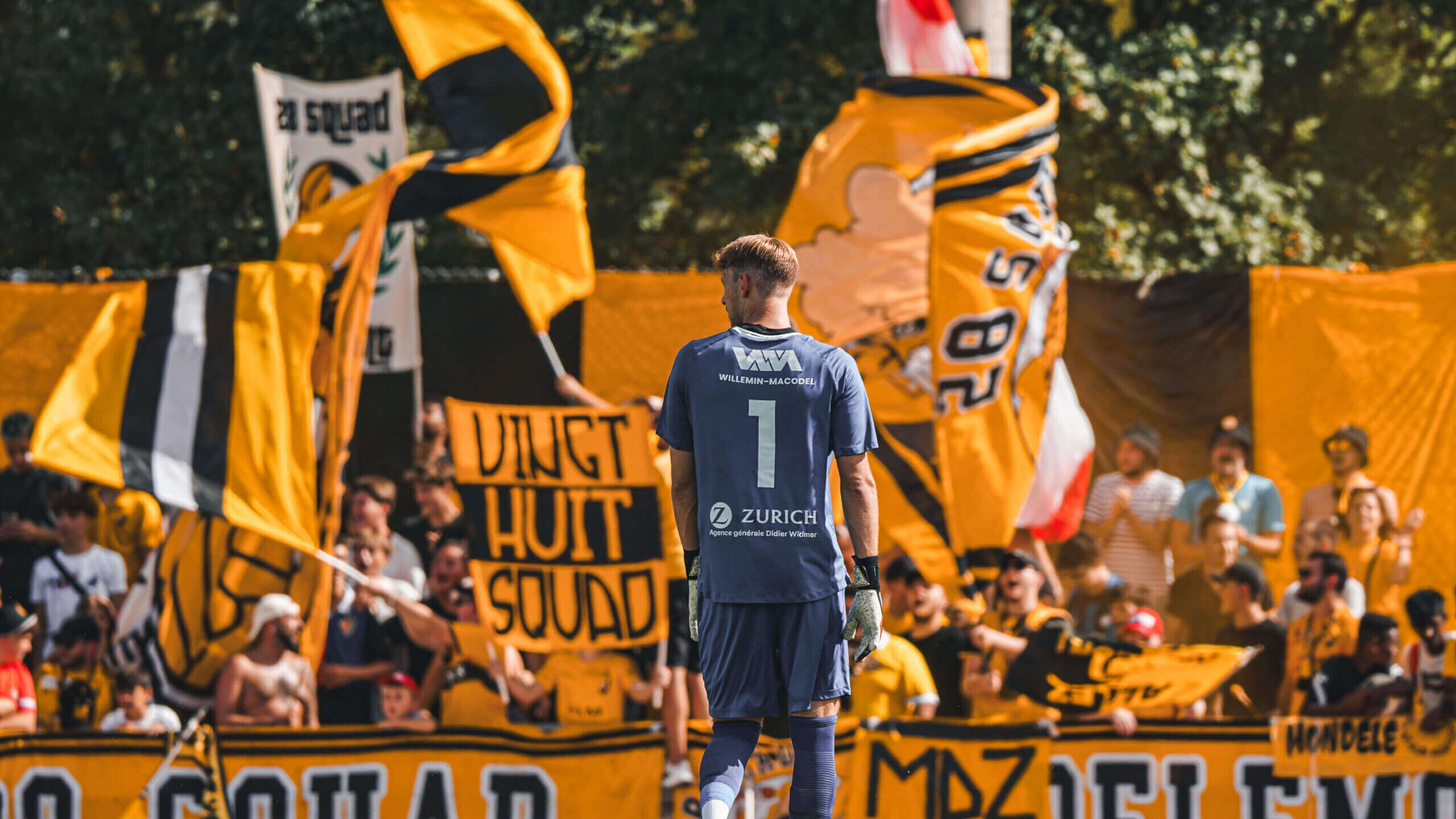 Bild des Marklers auf dem Fussballfeld